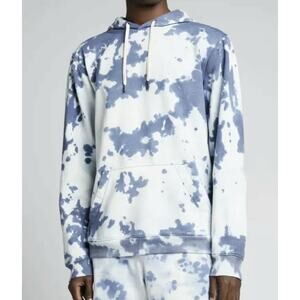 Onia Men's French Terry Tri-Blend Cloud Tie Dye Fleece Pullover Hoodie S NWT$85